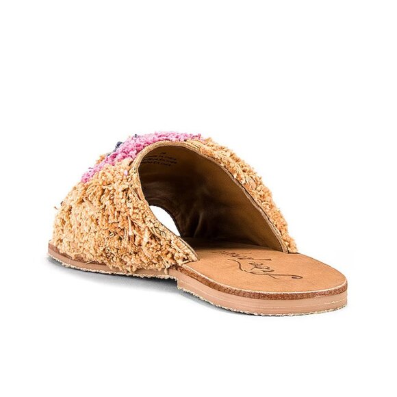 NWOT Free People Yuma woven "shag" peep toe sandal mules, 41 - Picture 8 of 16
